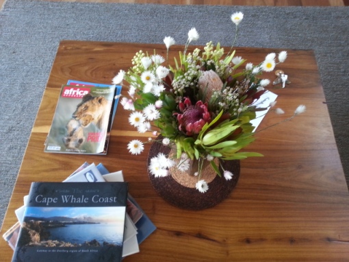 Flowers on coffee table